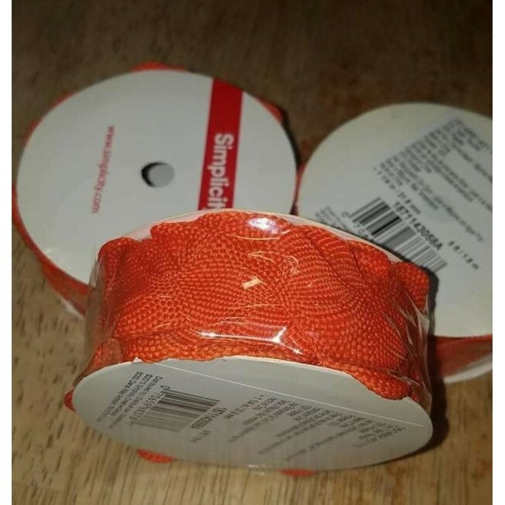 Simplicity Orange Jumbo Maxi Rick Rack 1-1/4 Inch 10 Yards 5 Rolls 1140